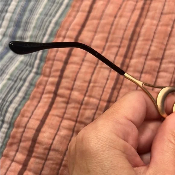 Caviar Gold and Brown Aviator Sunglasses with Metal Frame